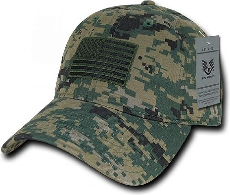 Rapid Dominance Mens Baseball Relaxed Graphic Cap,Tonal Flag,MCU, Marines Combat Uniform - Image 1